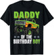 Daddy of Birthday Boy Monster Truck Car Family Matching T-Shirt - T-Shirt | Black