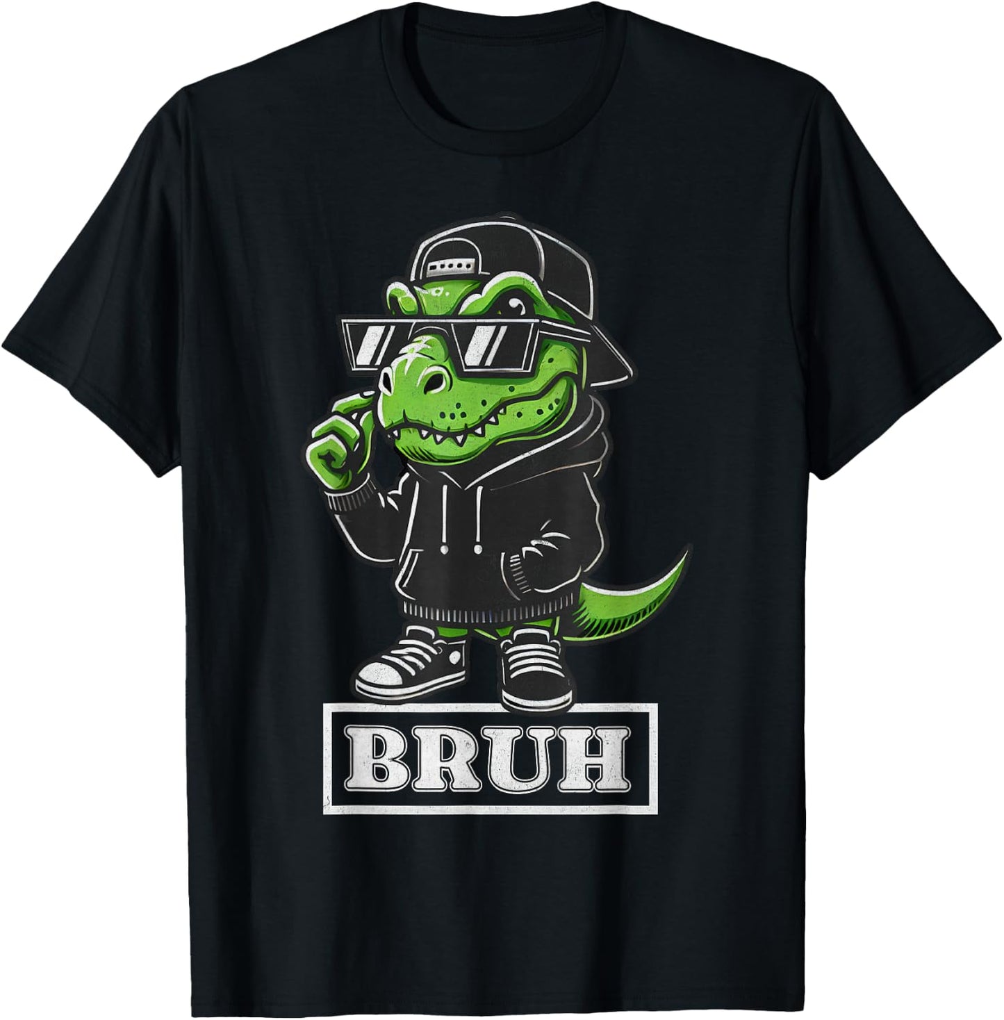 Bruh T Rex Dinosaur Teen Sayings Teenage Boys Funny Kids T-Shirt - T-Shirt | Black