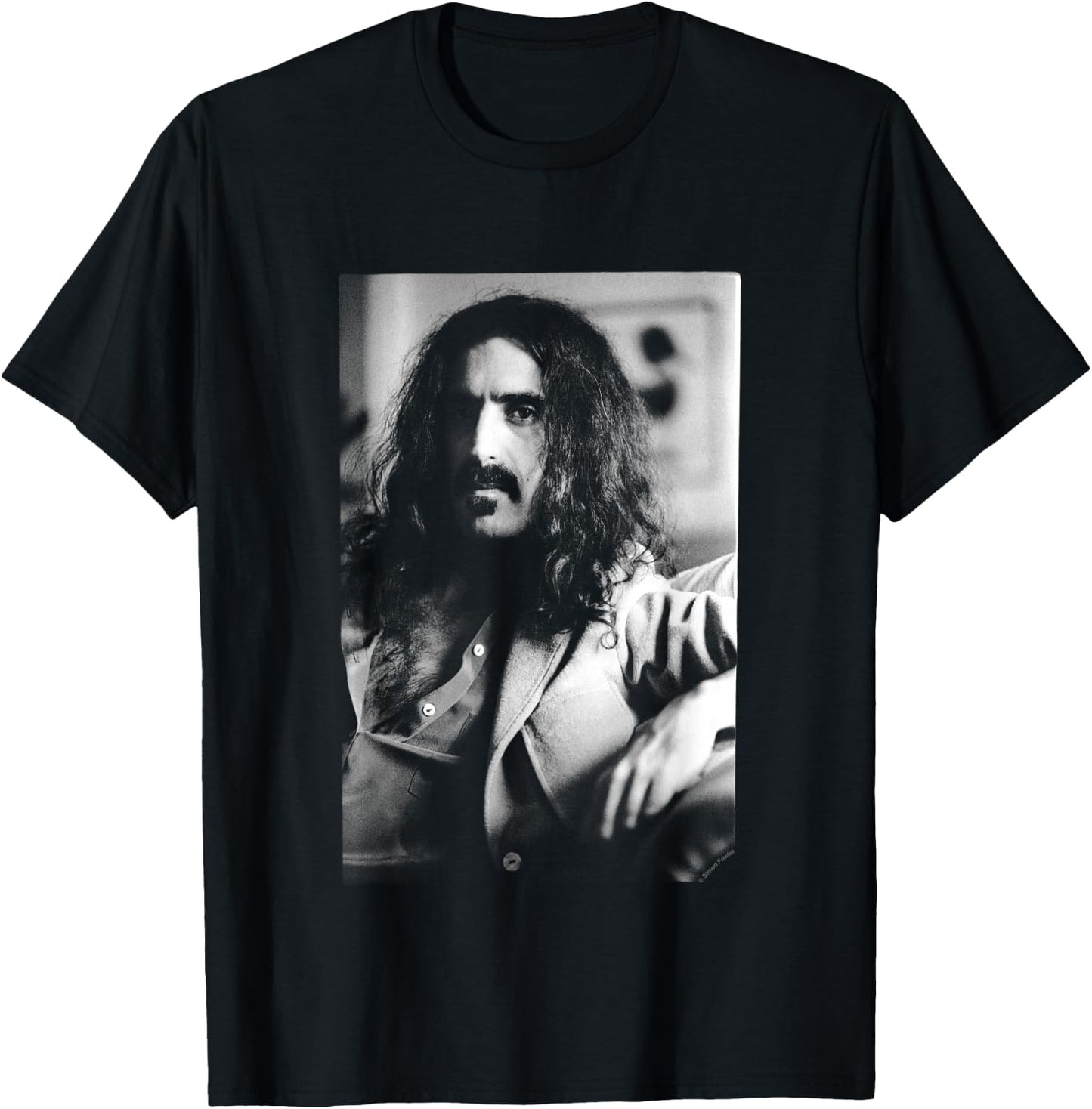 Frank Zappa London Photoshoot by Simon Fowler , black T-Shirt - T-Shirt | Black