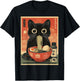 Kawaii Noodle Soup Anime Japanese Ramen Cat Girl T-Shirt - T-Shirt | Black