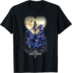 Disney Kingdom Hearts Group Shot Logo T-Shirt - T-Shirt | Black