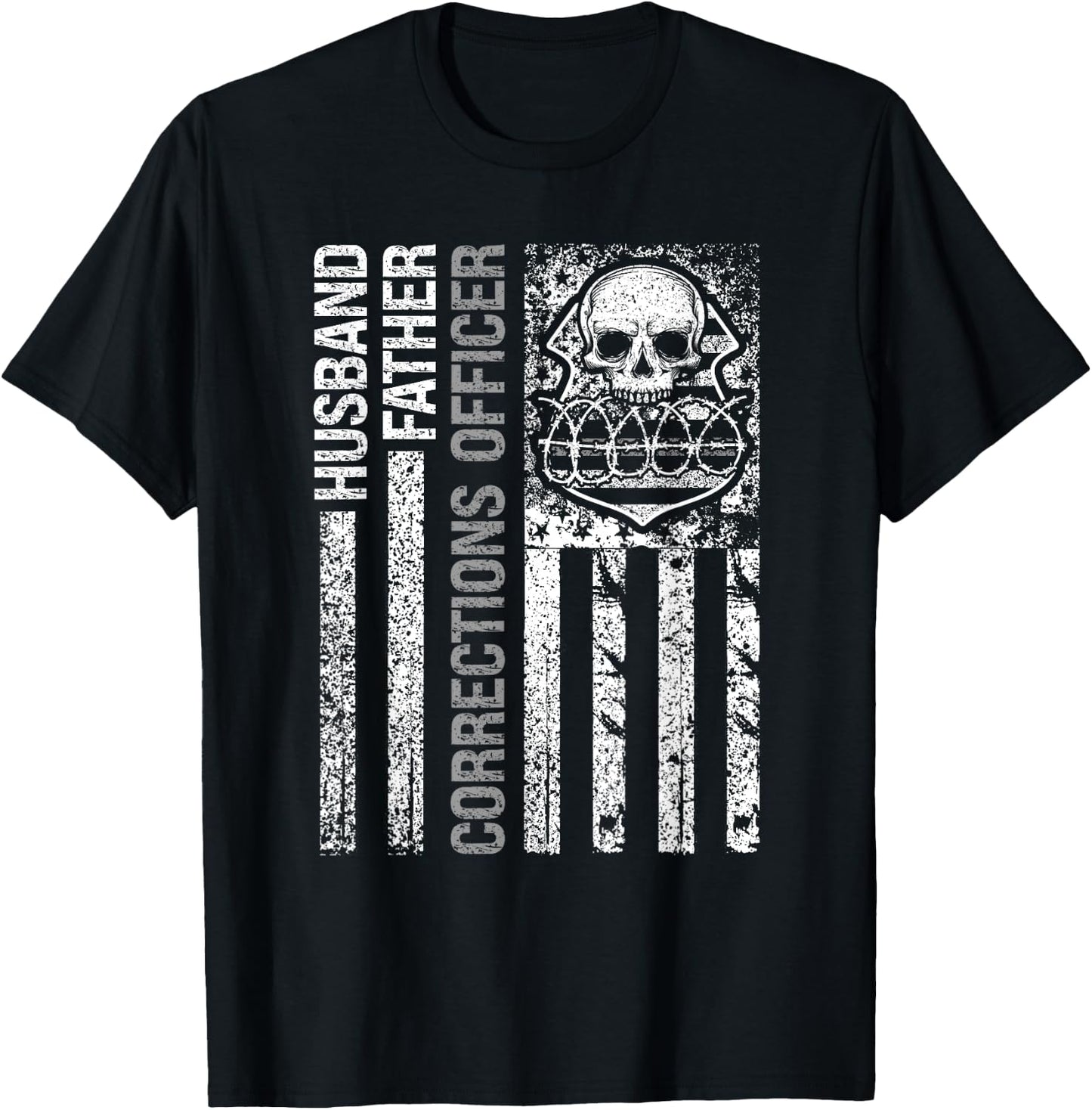 Husband Father Corrections Officer Correctional Officer T-Shirt - T-Shirt | Black
