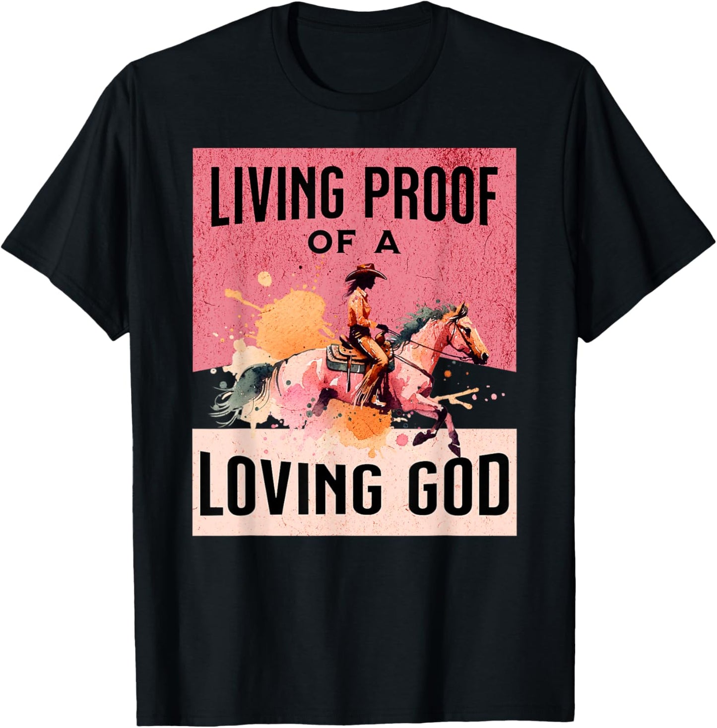 Cowgirl Proof of Loving God Jesus Western Gear Christian T-Shirt - T-Shirt | Black