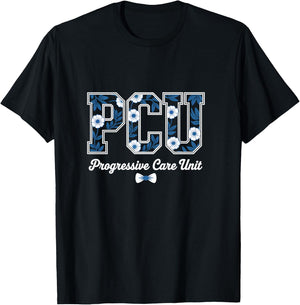 Retro Floral PCU Progressive Care Unit Nurse Nursing Women T-Shirt - T-Shirt | Black