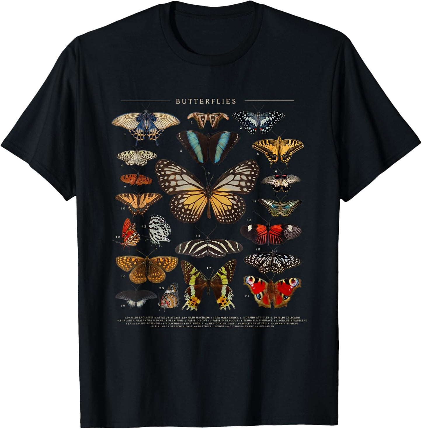 Butterfly Monarch Butterflies Colorful T-Shirt - T-Shirt | Black
