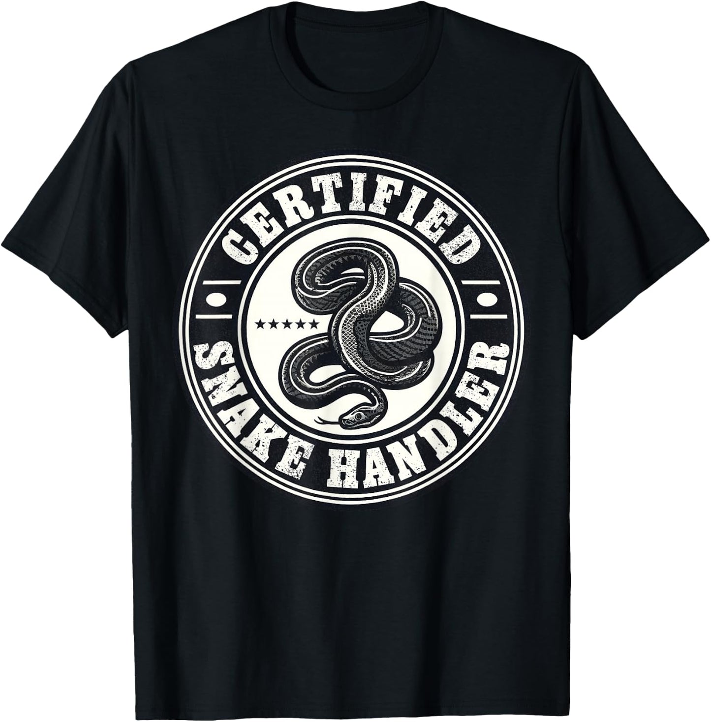 Certified Snake Handler I Snake T-Shirt - T-Shirt | Black