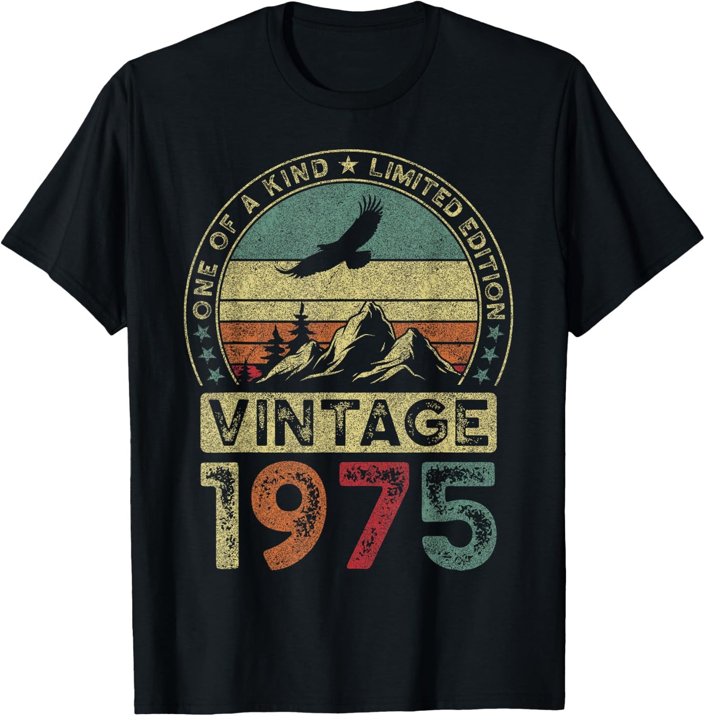 Vintage 1975, Limitierte Auflage, 51. Geburtstag, 51 Jahre T-Shirt - T-Shirt | Black