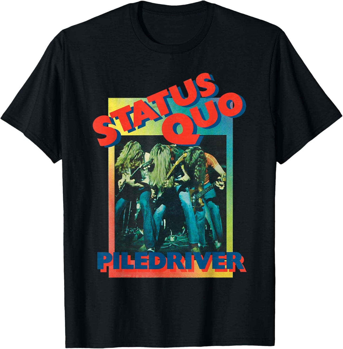 Status Quo Piledriver Gradient T-Shirt - T-Shirt | Black