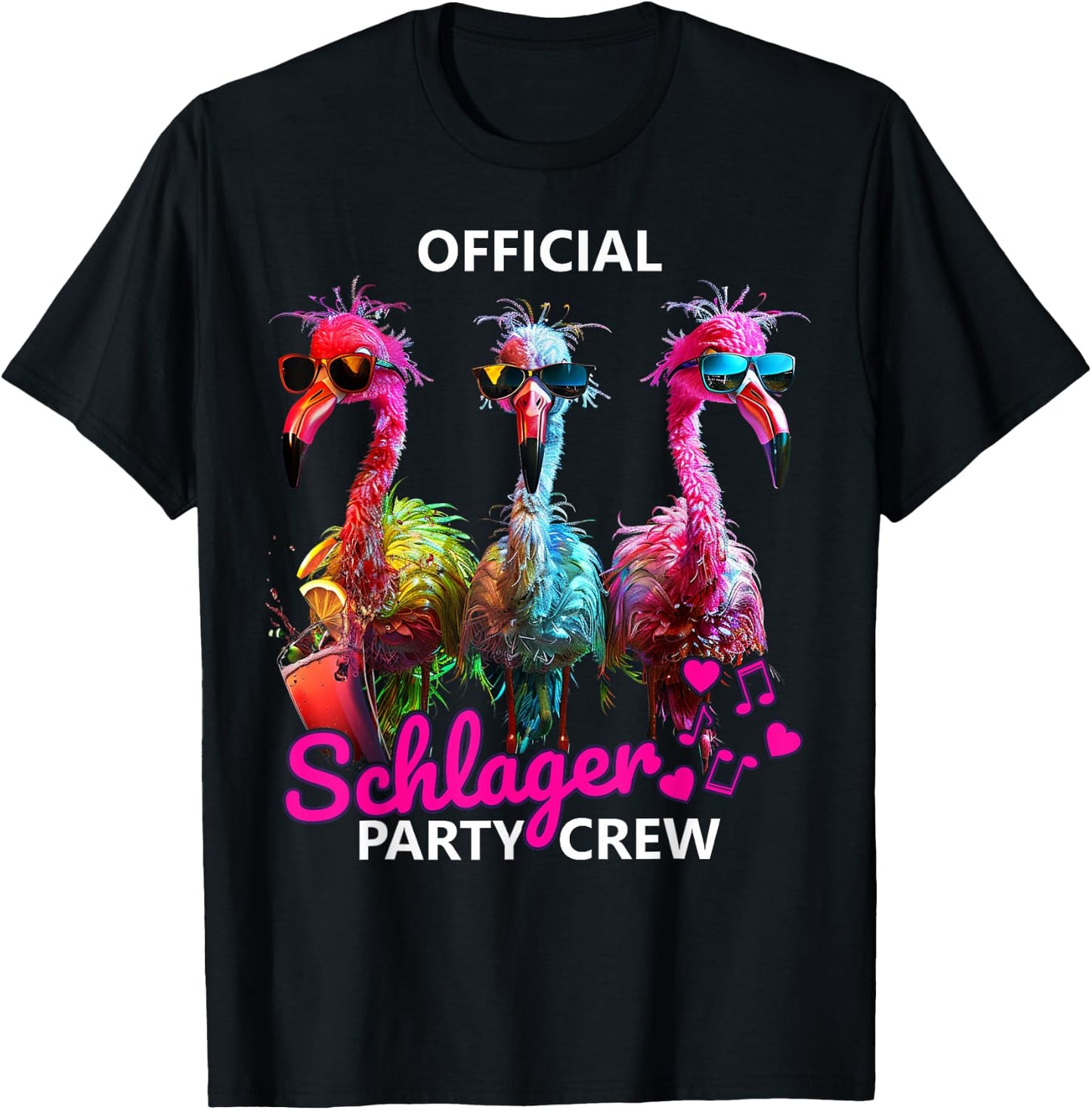 Official Schlager Party Crew , black T-Shirt - T-Shirt | Black