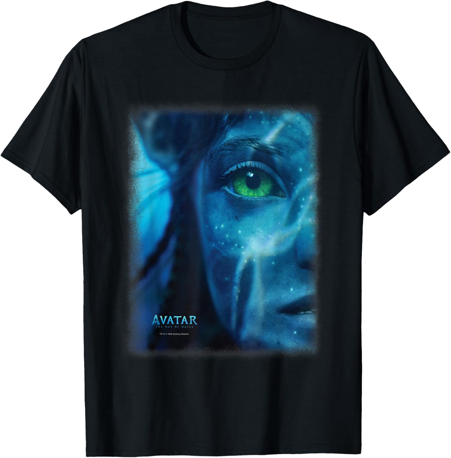 Avatar: The Way of Water Neytiri Na'vi Underwater Half Face , black T-Shirt - T-Shirt | Black