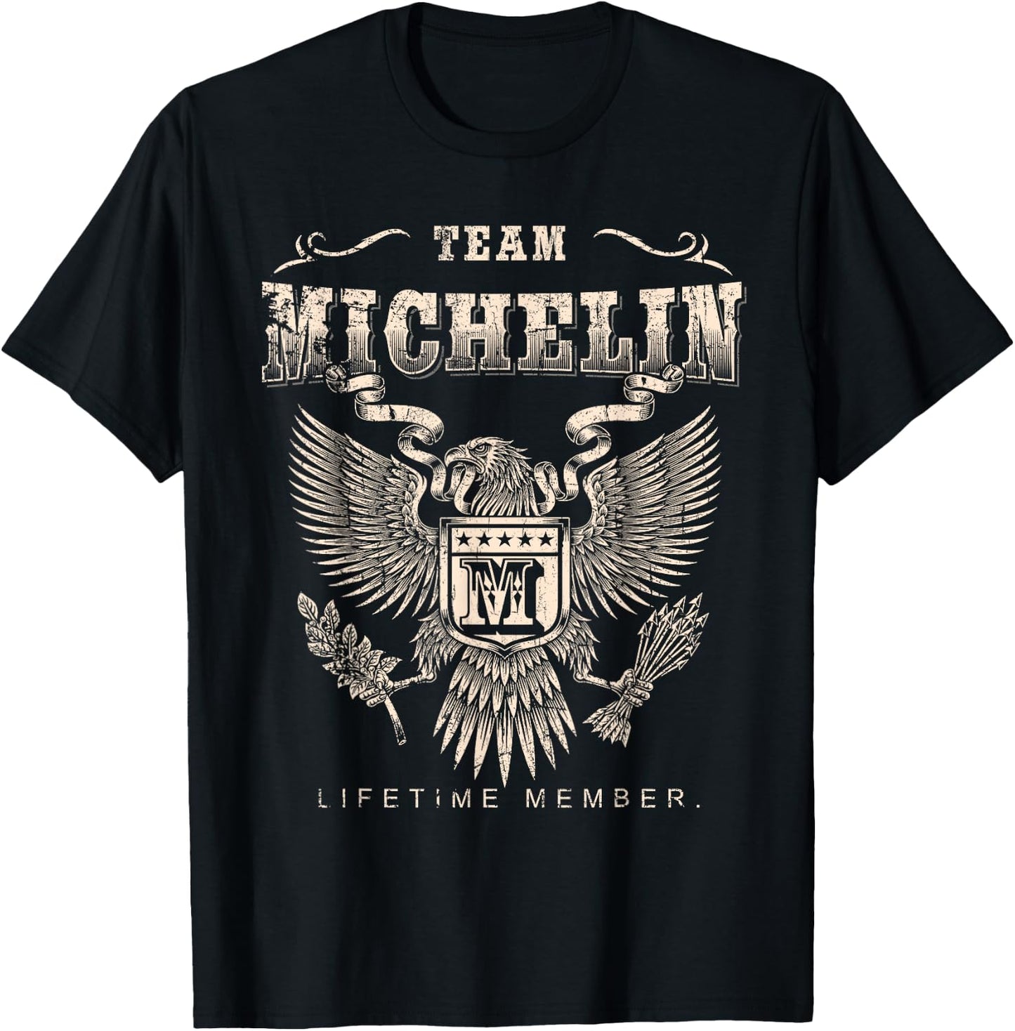 Lifetime member of the Michelin team - Name Michelin , Black, S T-Shirt - T-Shirt | Black