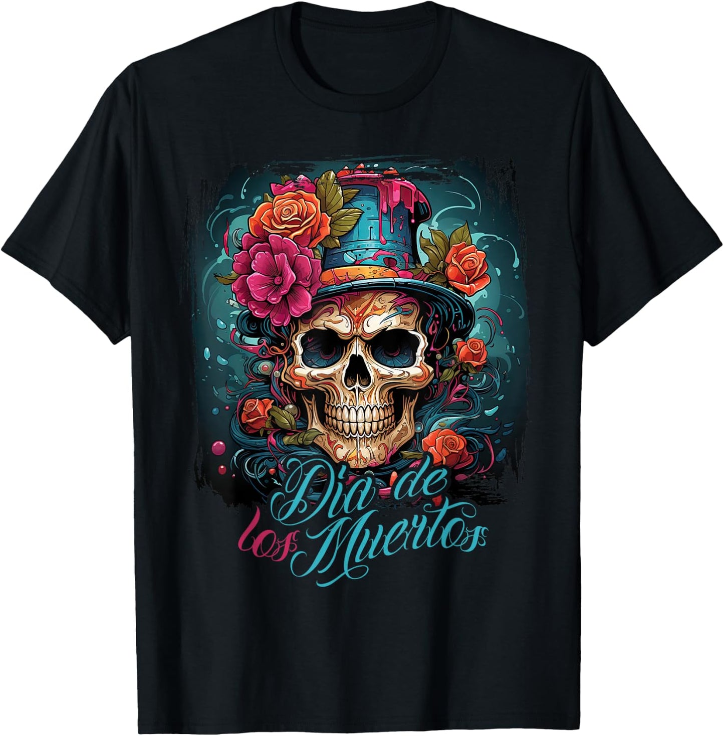 Dia De Los Muertos Mexico Day Of The Dead Design La Catrina , black T-Shirt - T-Shirt | Black
