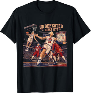 Patriotic Undefeated Since 1776 4th of July Independence Day T-Shirt - T-Shirt | Black