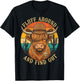 Fluff Around and Find Out - Highland Cow Sheriff Meme T-Shirt - T-Shirt | Black