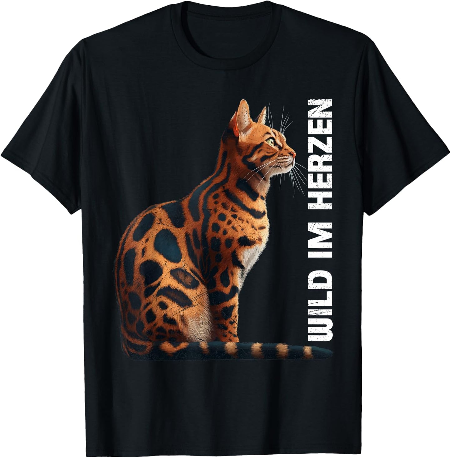 Bengal Cats Wild in the Heart Bengal Cat Lovers , black T-Shirt - T-Shirt | Black