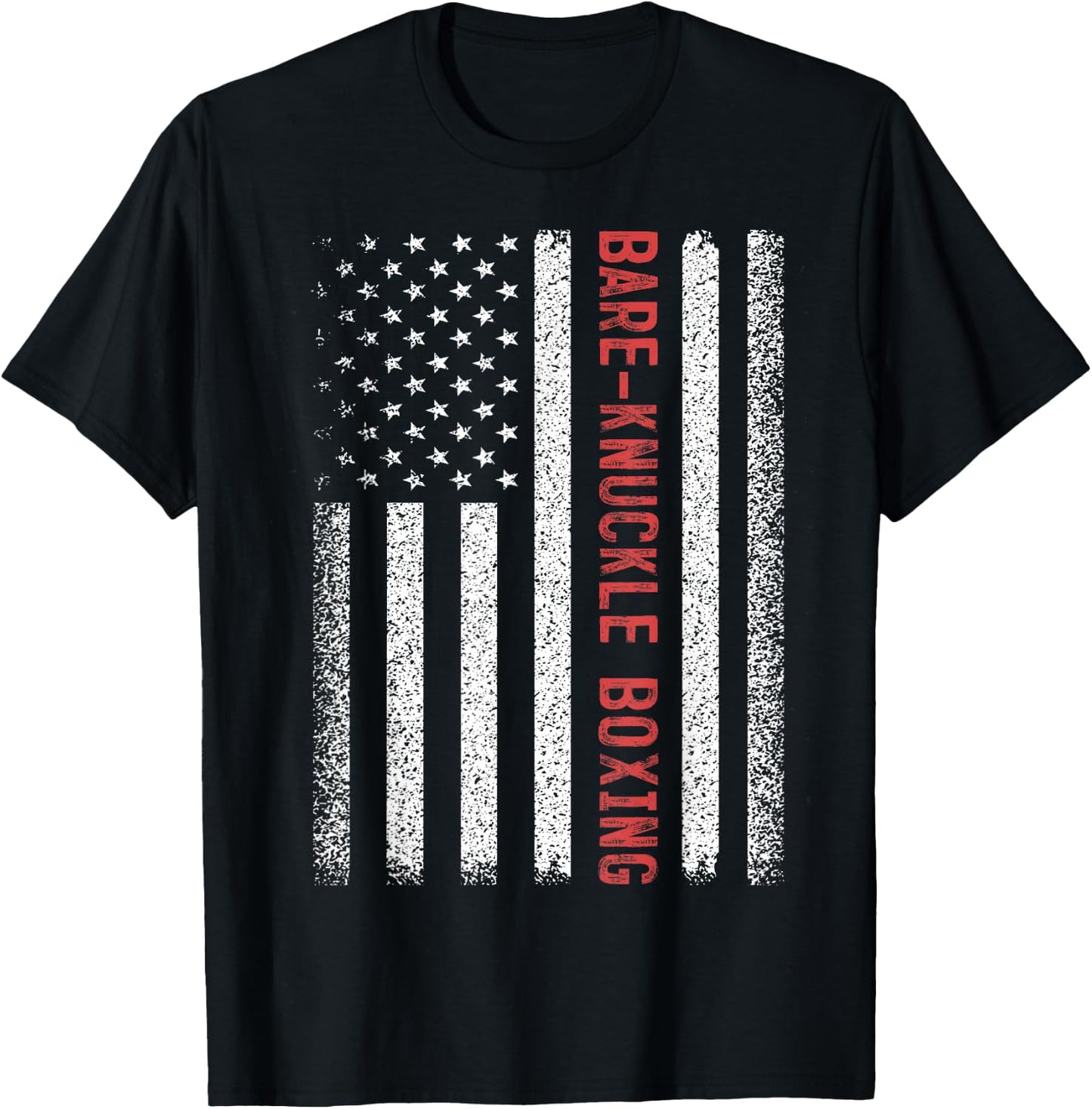 Bare-knuckle boxing American Flag 4th of July ,Black,Small T-Shirt - T-Shirt | Black