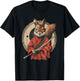 Samurai Squirrel Samurai Artwork Japanese Ninja Squirrel T-Shirt - T-Shirt | Black