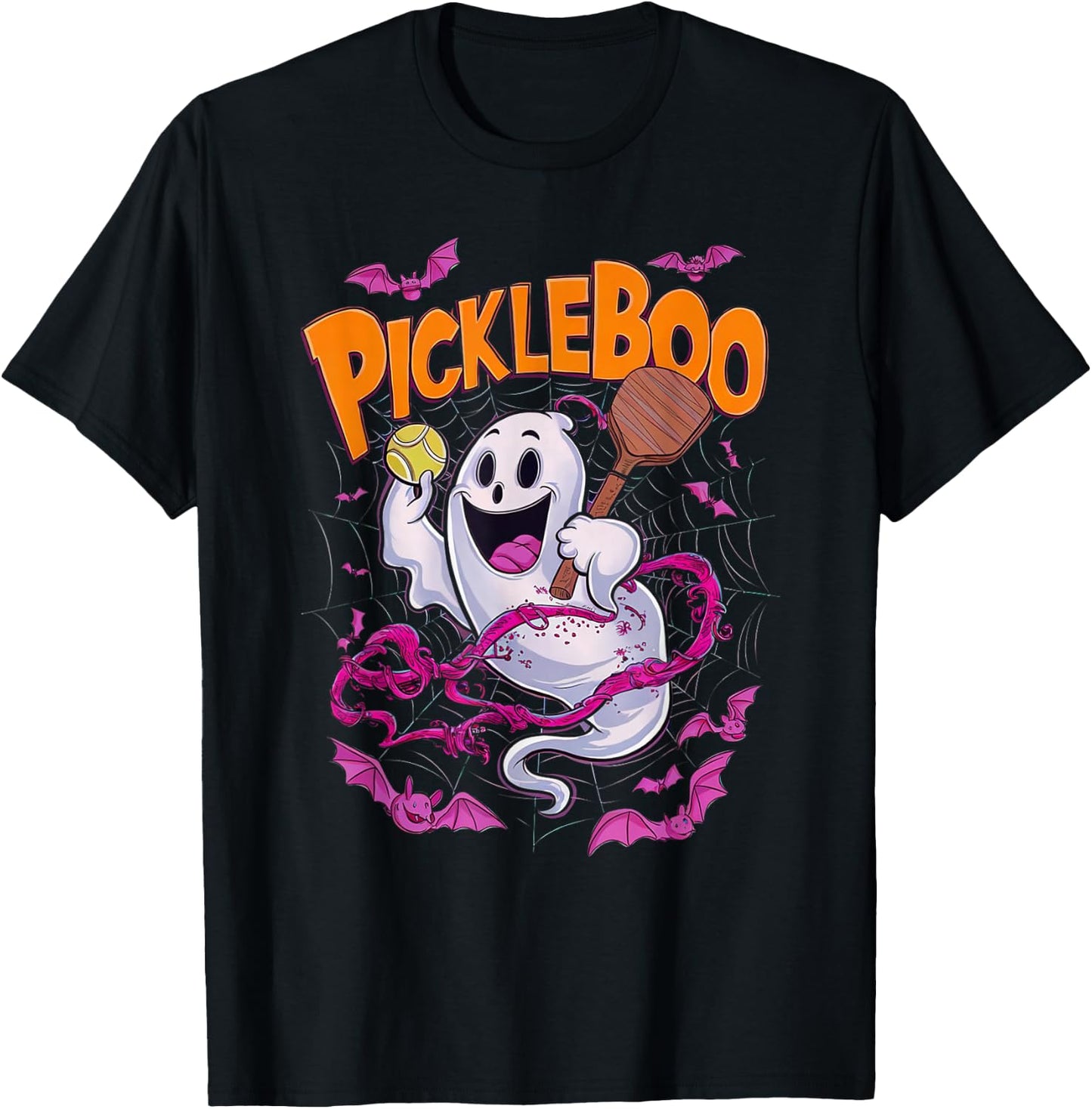 Pickleboo Funny Halloween Pickleball Costume T-Shirt - T-Shirt | Black