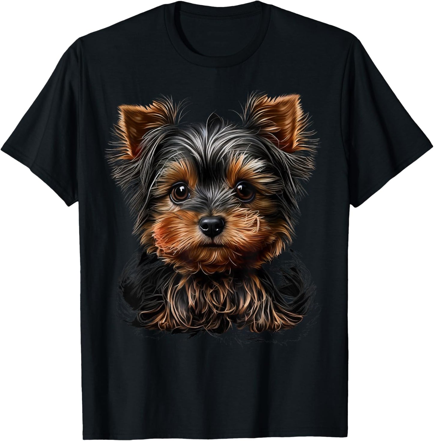Cute Yorkshire Terrier Dog on Yorkshire Terrier Lover Women Kids T-Shirt - T-Shirt | Black