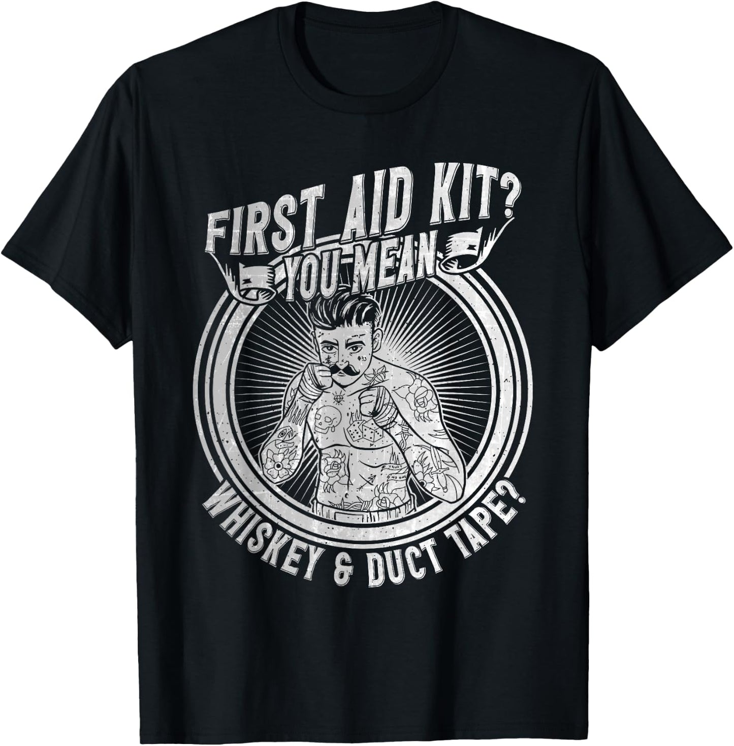 Bare Knuckle Boxing Outfit Old School Boxer MMA Fighter T-Shirt - T-Shirt | Black
