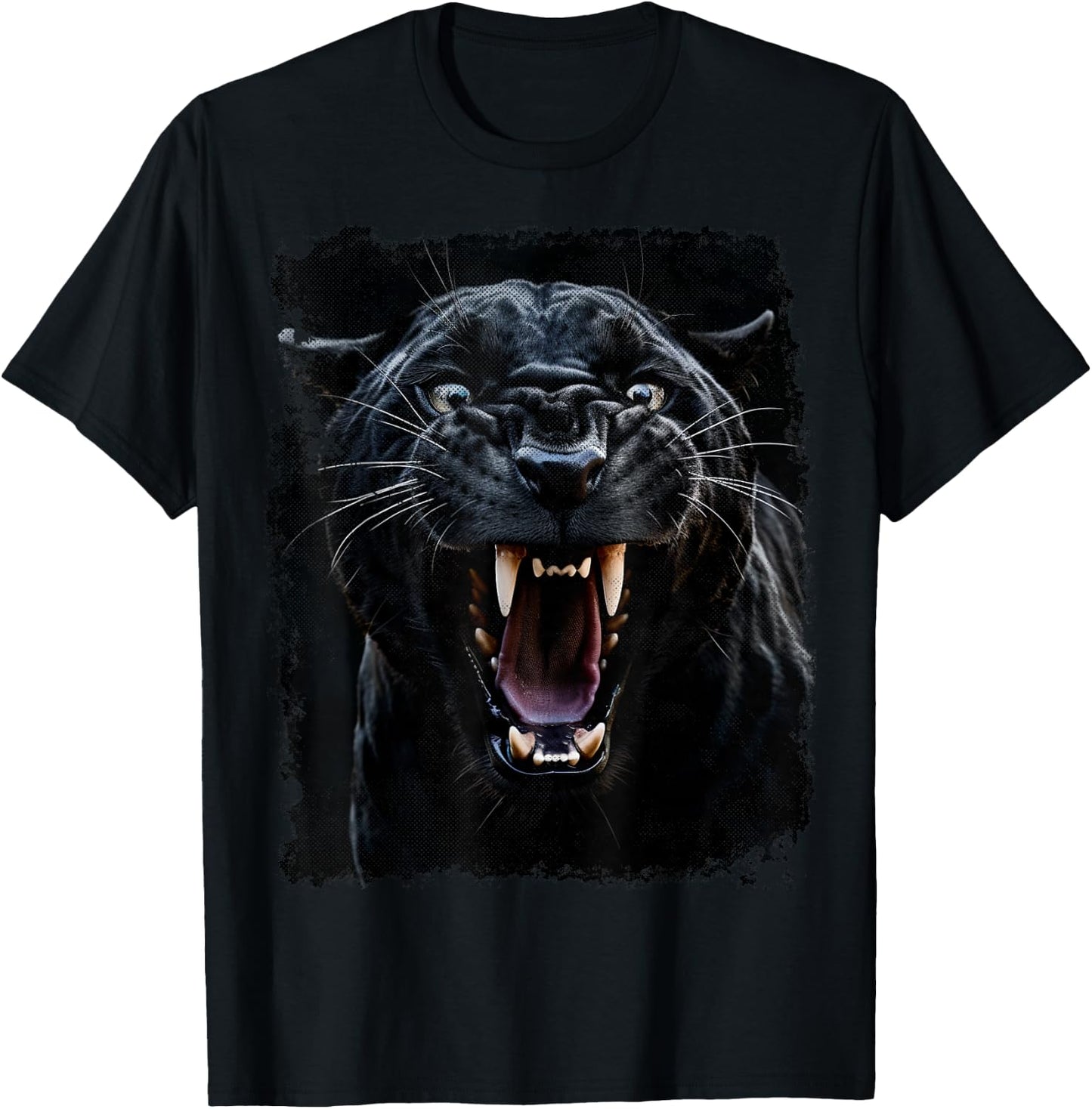 Vintage Panther Black Animal Graphic T-Shirt - T-Shirt | Black