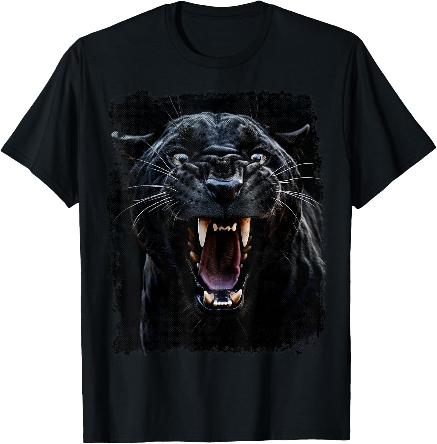 Vintage Panther Black Animal Graphic T-Shirt - T-Shirt | Black