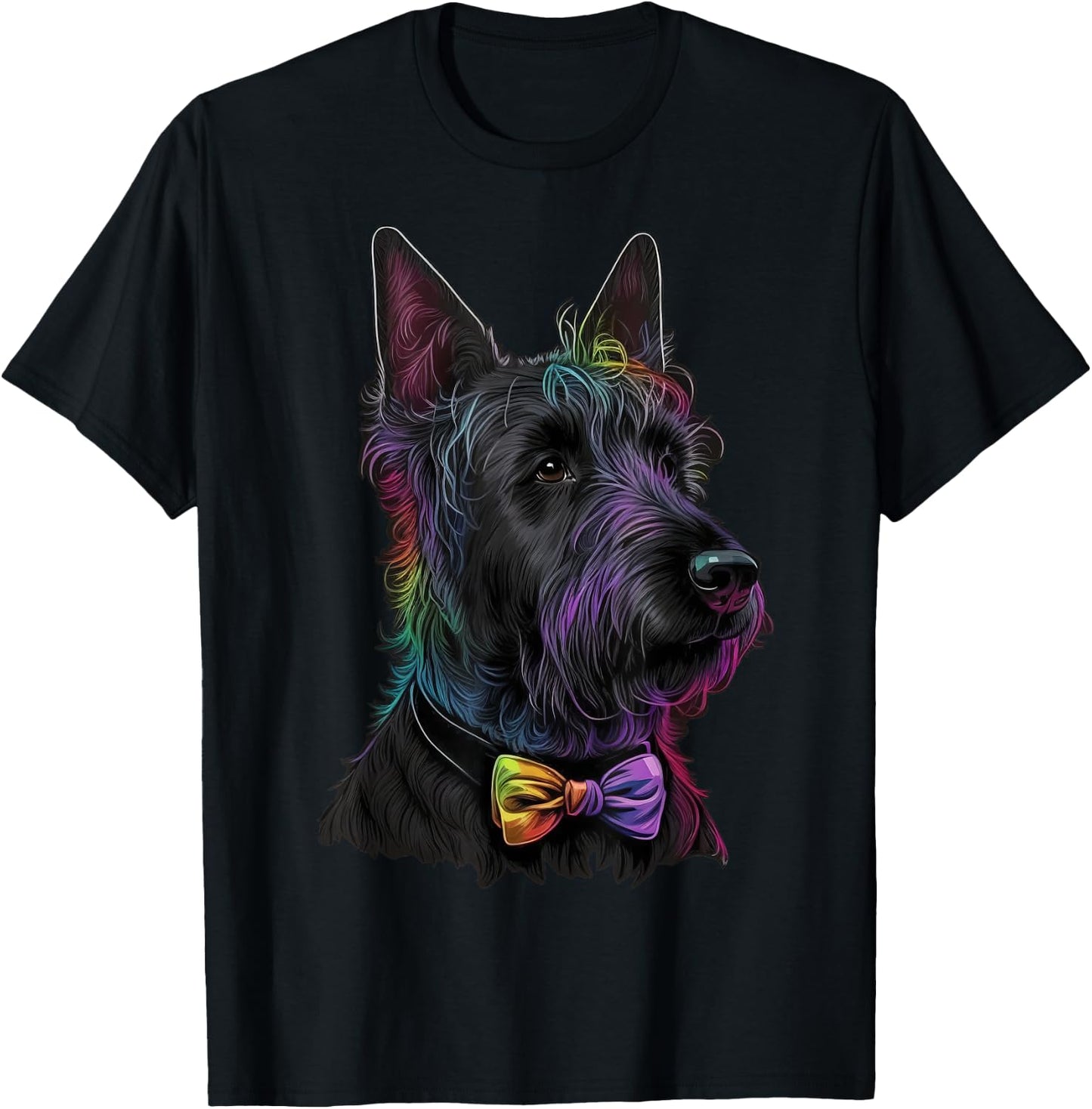 Cute Scottish Terrier Dog on Scottie Lover Women Kids T-Shirt - T-Shirt | Black
