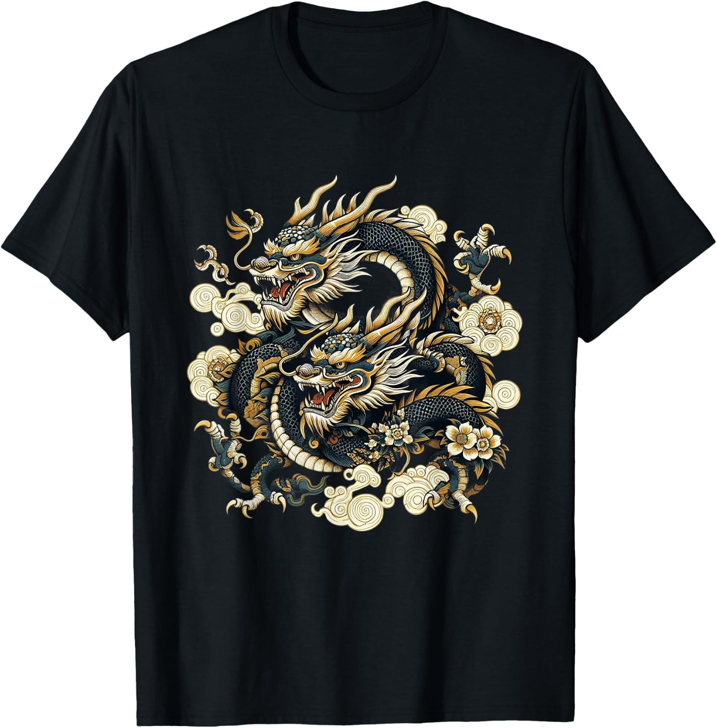 Dragon Aesthetic Japanese Culture Tokyo inspired asian T-Shirt - T-Shirt | Black