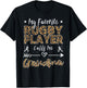 My Favorite Rugby Player Calls Me Grandma Mother's Day T-Shirt - T-Shirt | Black