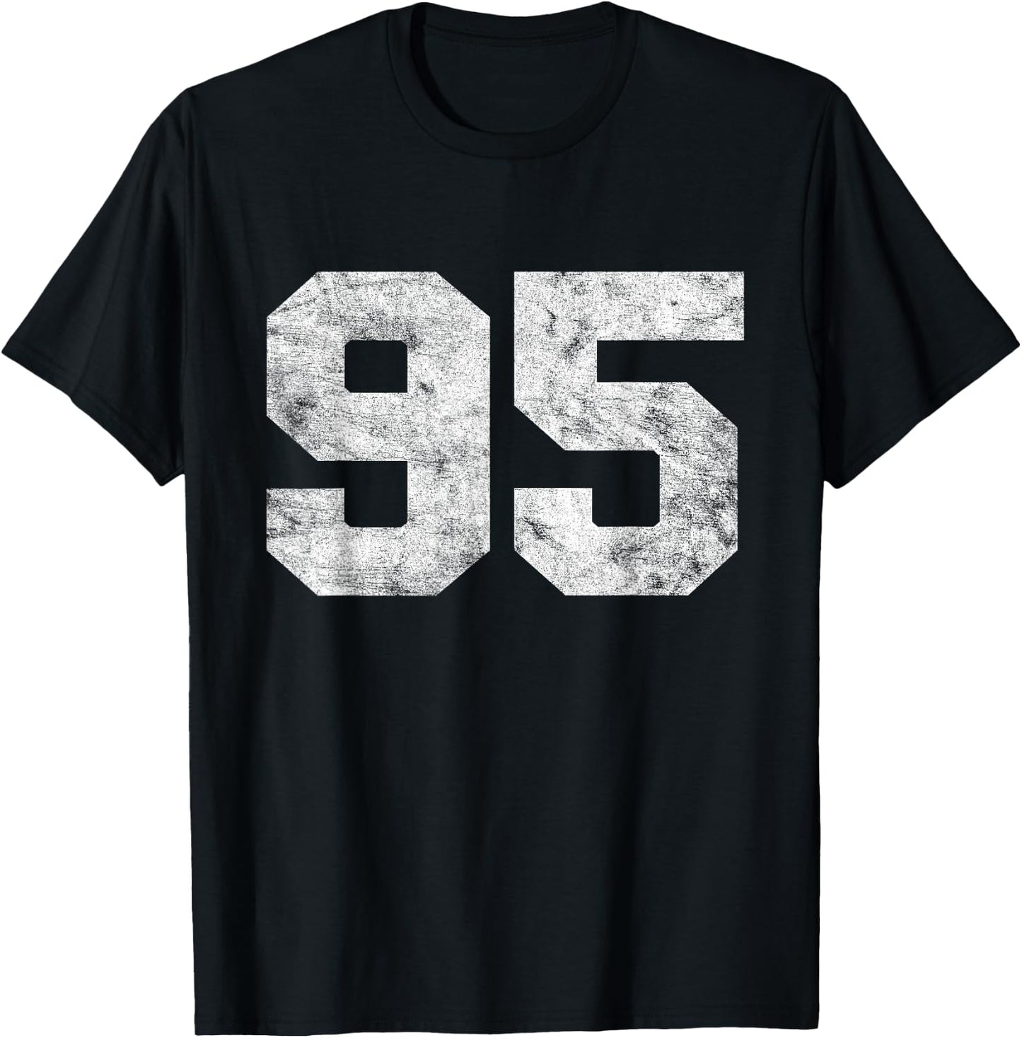 Vintage Lucky Number 95 Birthday Sports Player Team Athlete T-Shirt - T-Shirt | Black