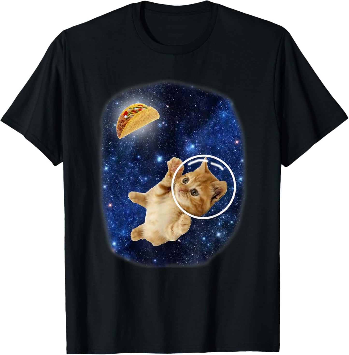 Crazy Space Taco Kitty Cat T-Shirt - T-Shirt | Black