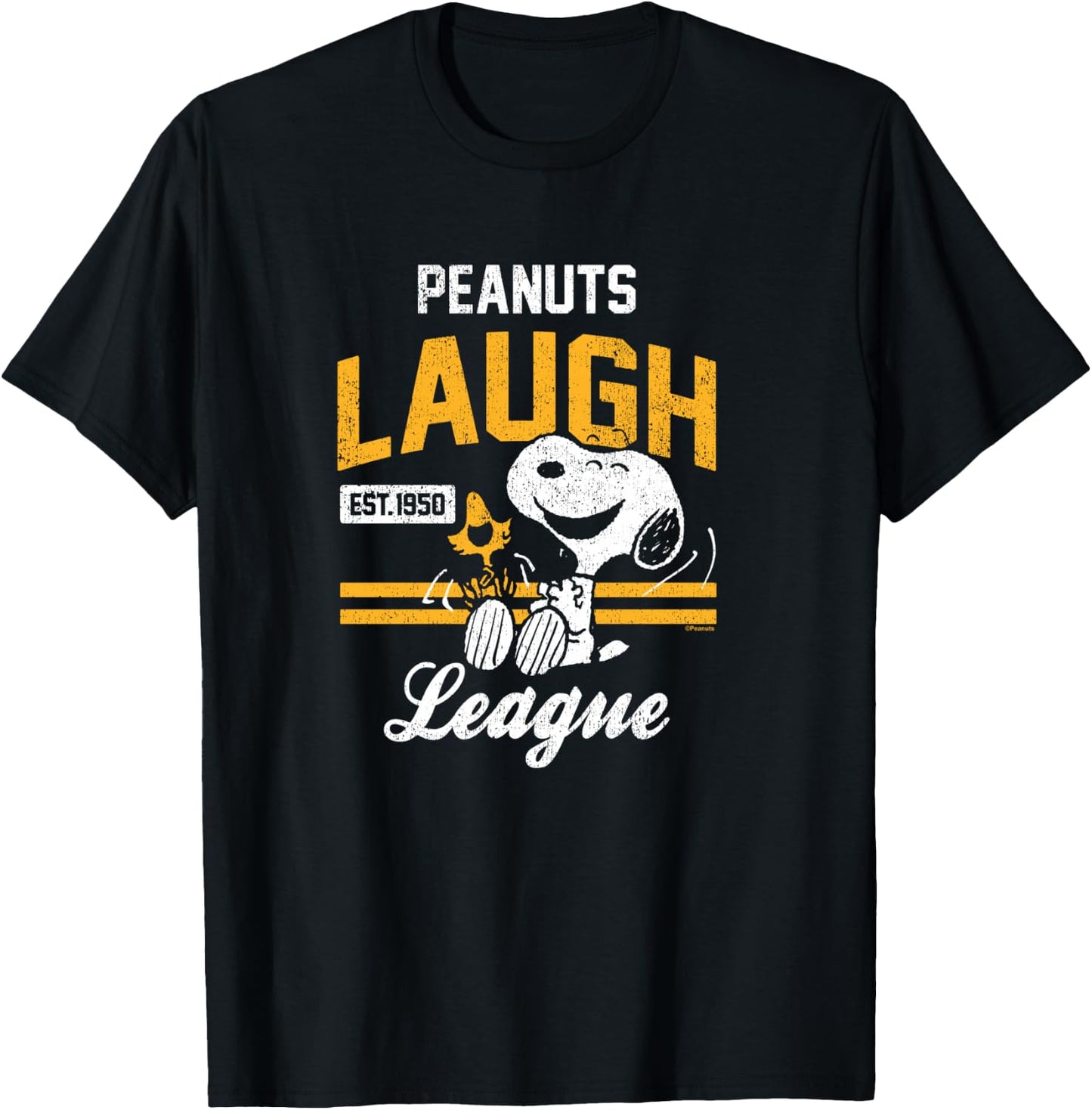 Erdnüsse - Peanuts Laugh League Langarmshirt T-Shirt - T-Shirt | Black