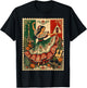 Mexican Folk Dance Baile Folklorico Vintage Stamp Art T-Shirt - T-Shirt | Black