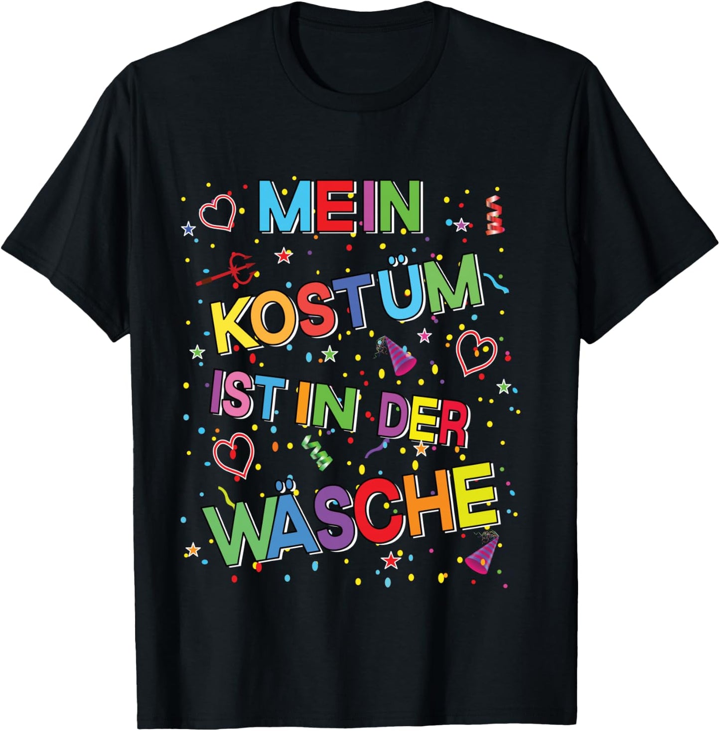 Carnival Costume My Costume is in the Laundry Fancy Dress Shirt, black T-Shirt - T-Shirt | Black