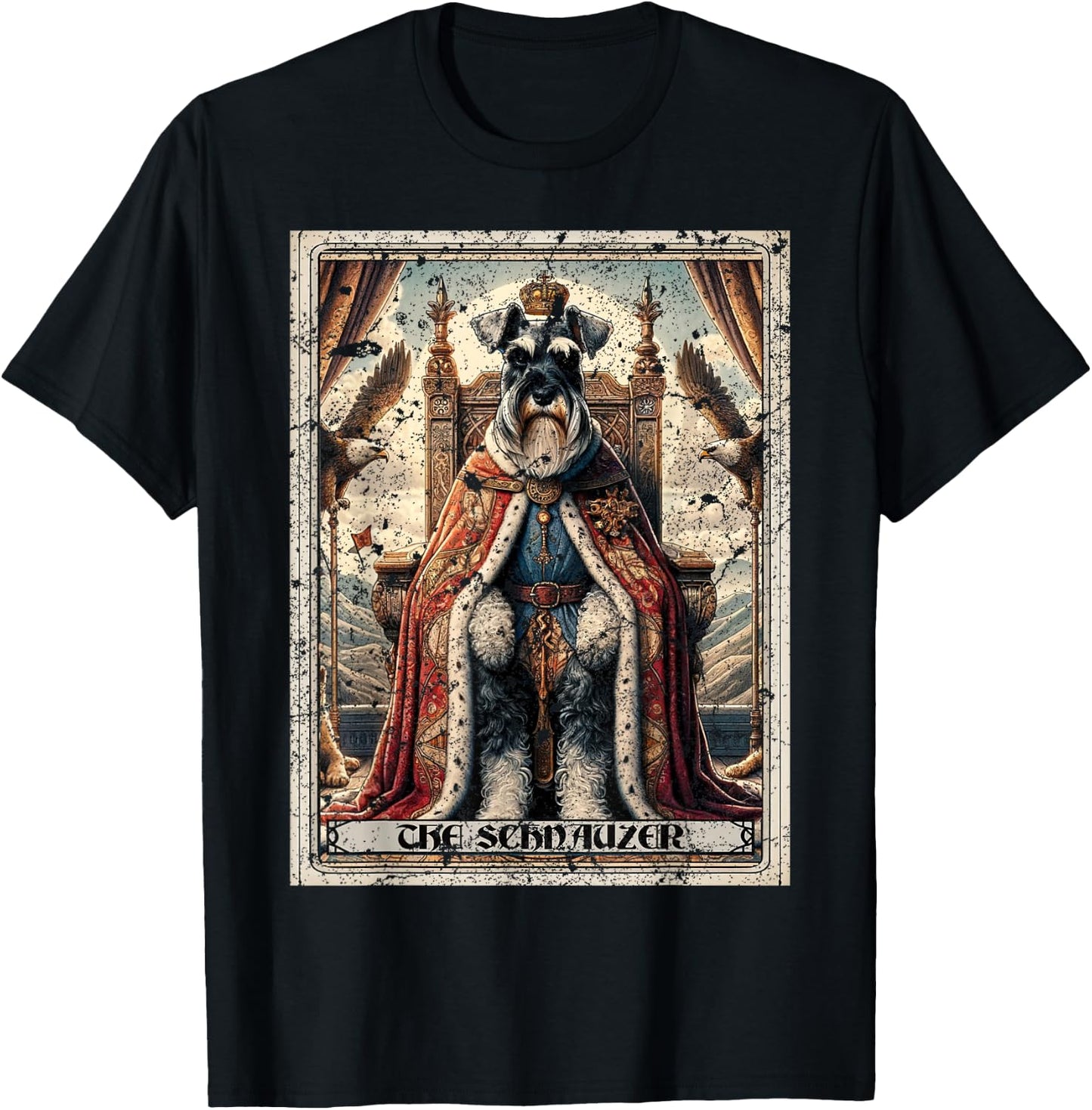 A Schnauzer Tarot Card Dog T-Shirt - T-Shirt | Black
