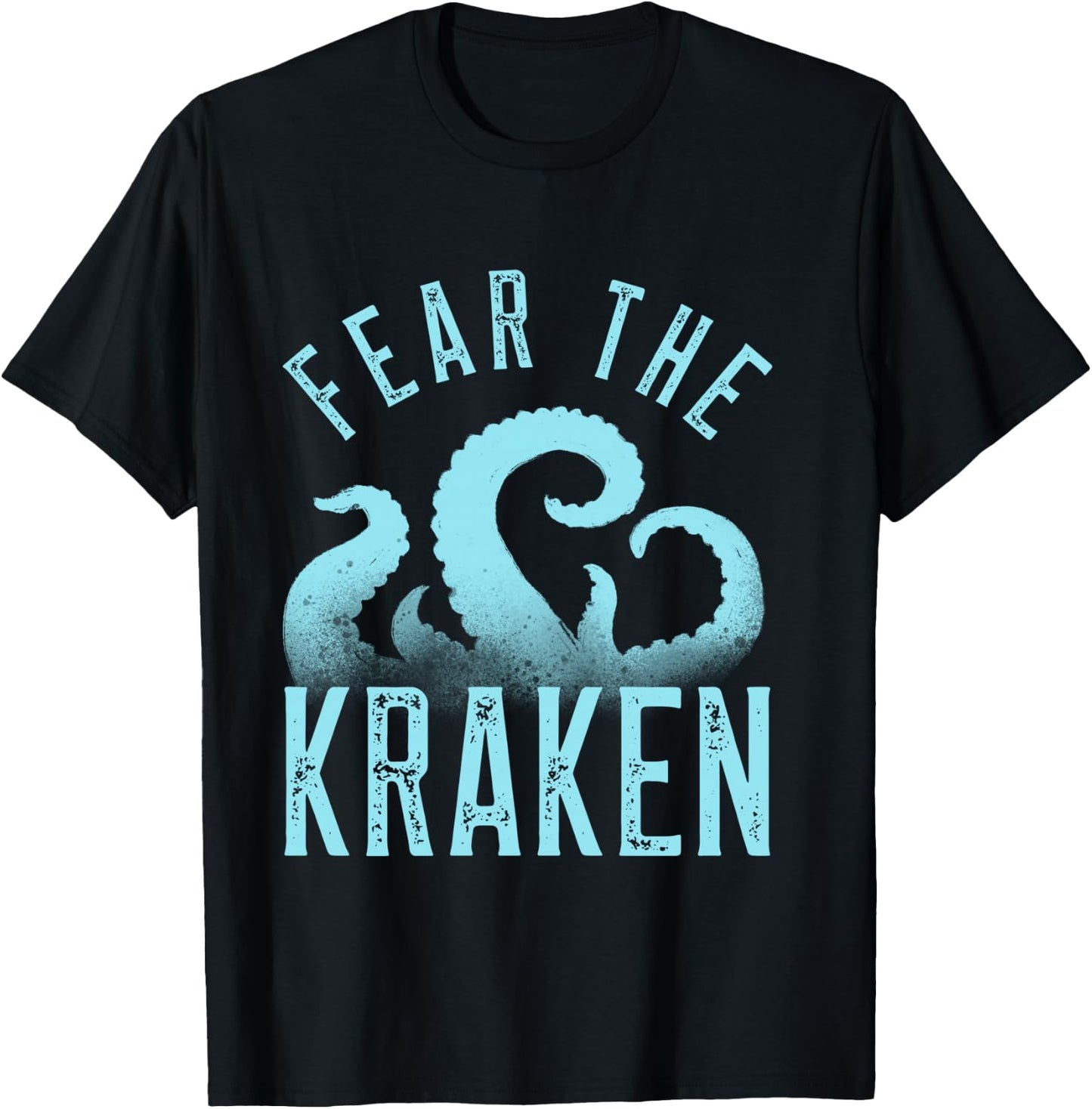 Fear The Kraken. Vintage Kraken Tentacles. Octopus Kraken T-Shirt - T-Shirt | Black