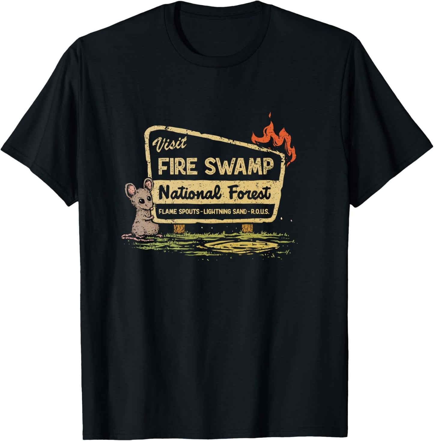 Fire Swamp National Forest T-Shirt - T-Shirt | Black