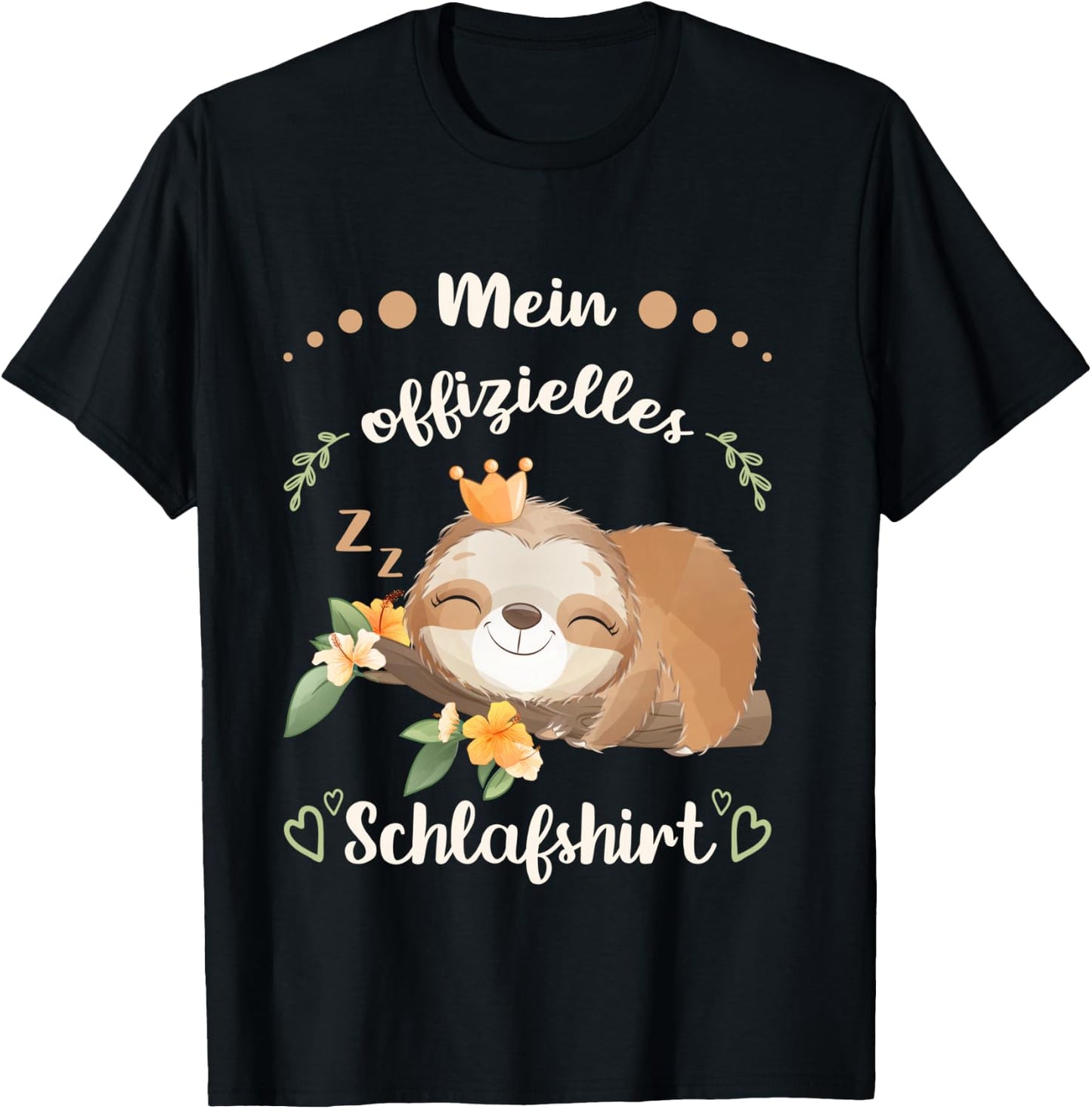 My Official Sleep Shirt Women's Sloth Pyjama Shirt Shirt, black T-Shirt - T-Shirt | Black
