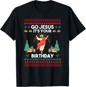 Go Jesus It's Your Birthday Christmas Funny Gift T-Shirt - T-Shirt | Black