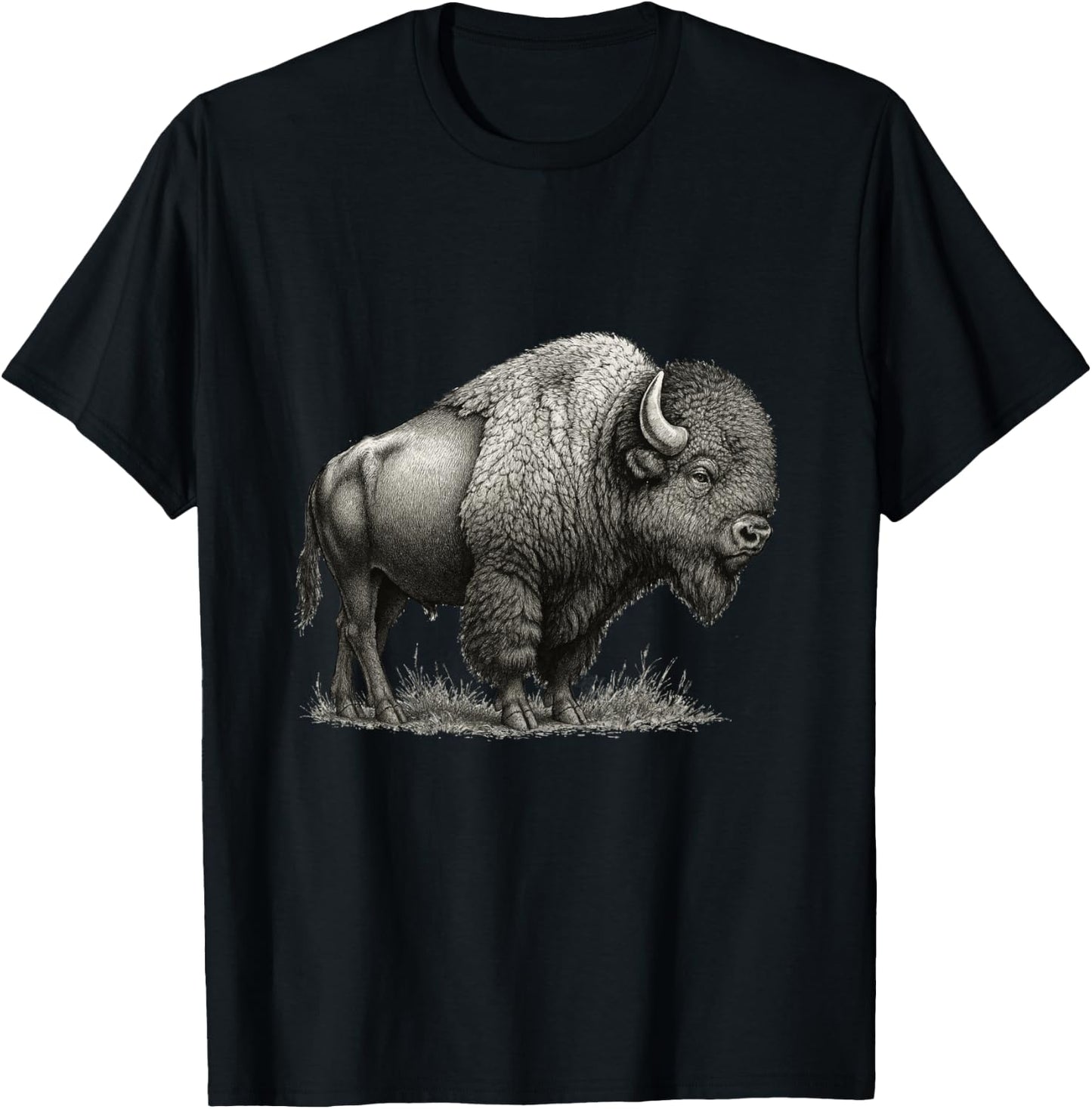 Bison American Buffalo T-Shirt - T-Shirt | Black