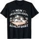 Mein Kuscheliges Schlafshirt, Hauskatze mit 2 Kitten, Shirt, black T-Shirt - T-Shirt | Black