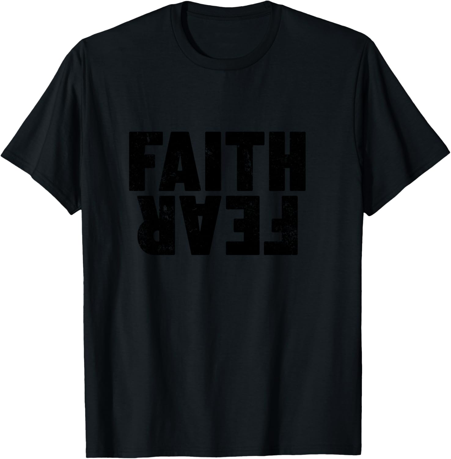 Faith Over Fear Women's Men's Christian Faith Over Fear T-Shirt - T-Shirt | Black