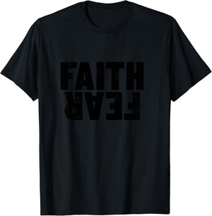 Faith Over Fear Women's Men's Christian Faith Over Fear T-Shirt - T-Shirt | Black
