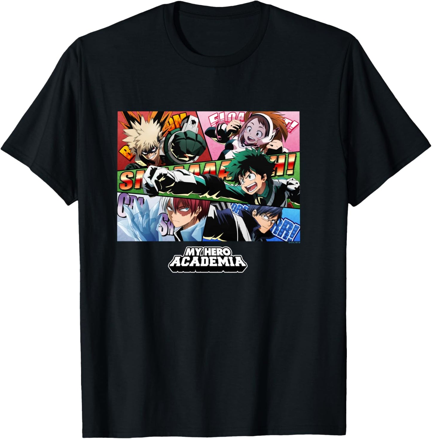 Ripple Junction x My Hero Academia Class 1-A Group Anime , Black, S T-Shirt - T-Shirt | Black