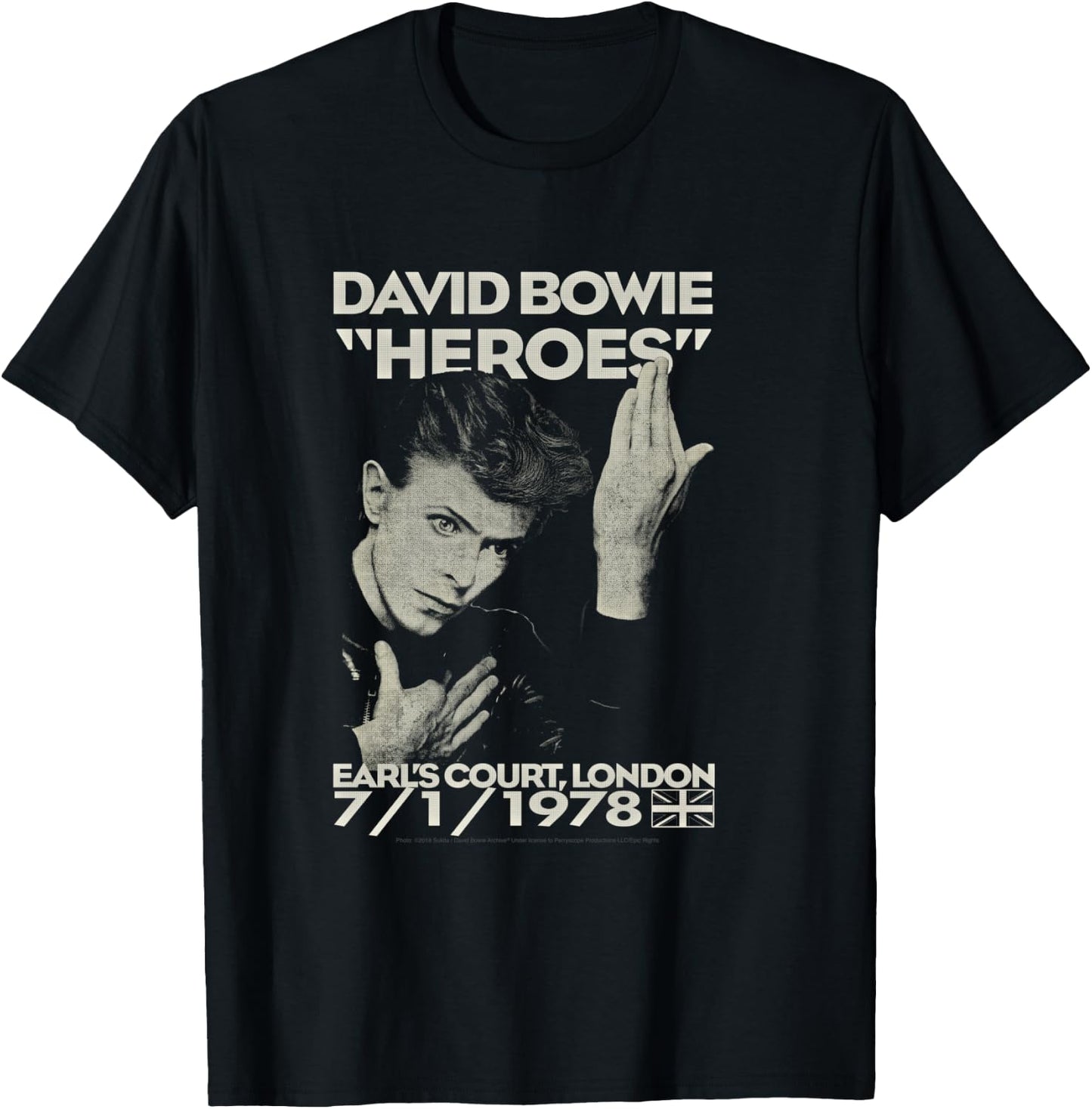 David Bowie - Earl's Short , Black, S T-Shirt - T-Shirt | Black