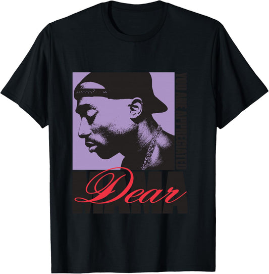 Official Tupac Dear Mama Product, grey, S T-Shirt - T-Shirt | Black
