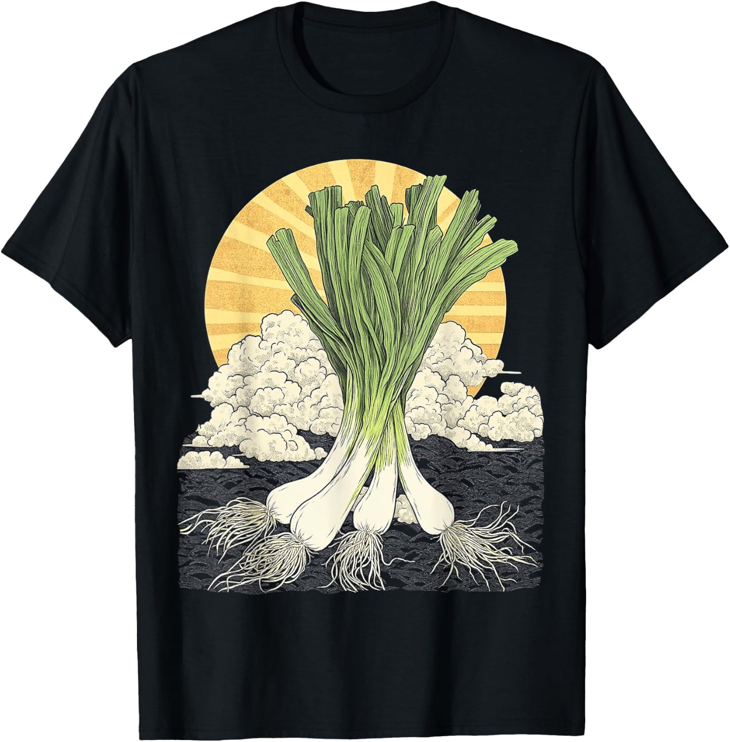 Poireau Motif Légumes Art Poireau T-Shirt - T-Shirt | Black