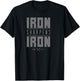 Iron Sharpens Iron Christian Men Bible Scripture Gym Workout T-Shirt - T-Shirt | Black