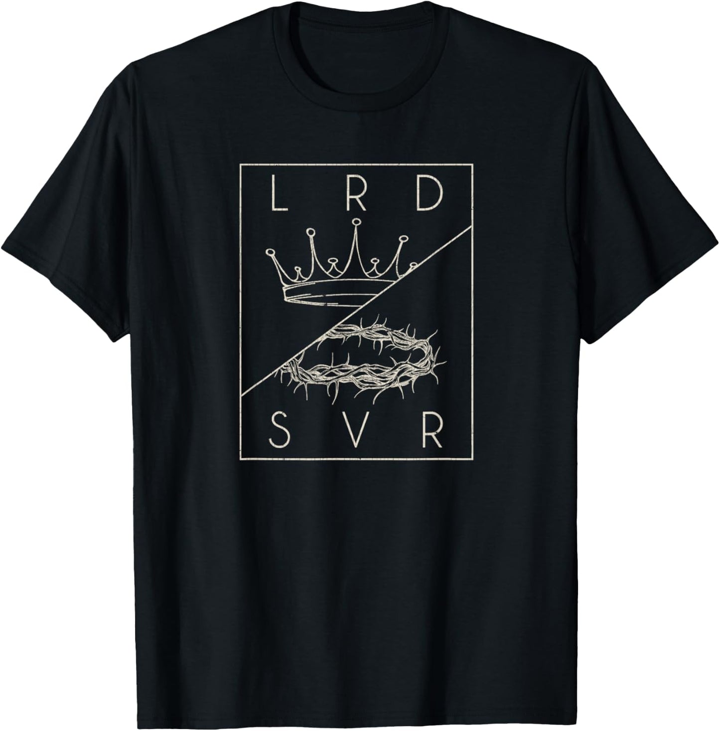 Vintage Retro Jesus Christian Lord & Savior graphic T-Shirt - T-Shirt | Black