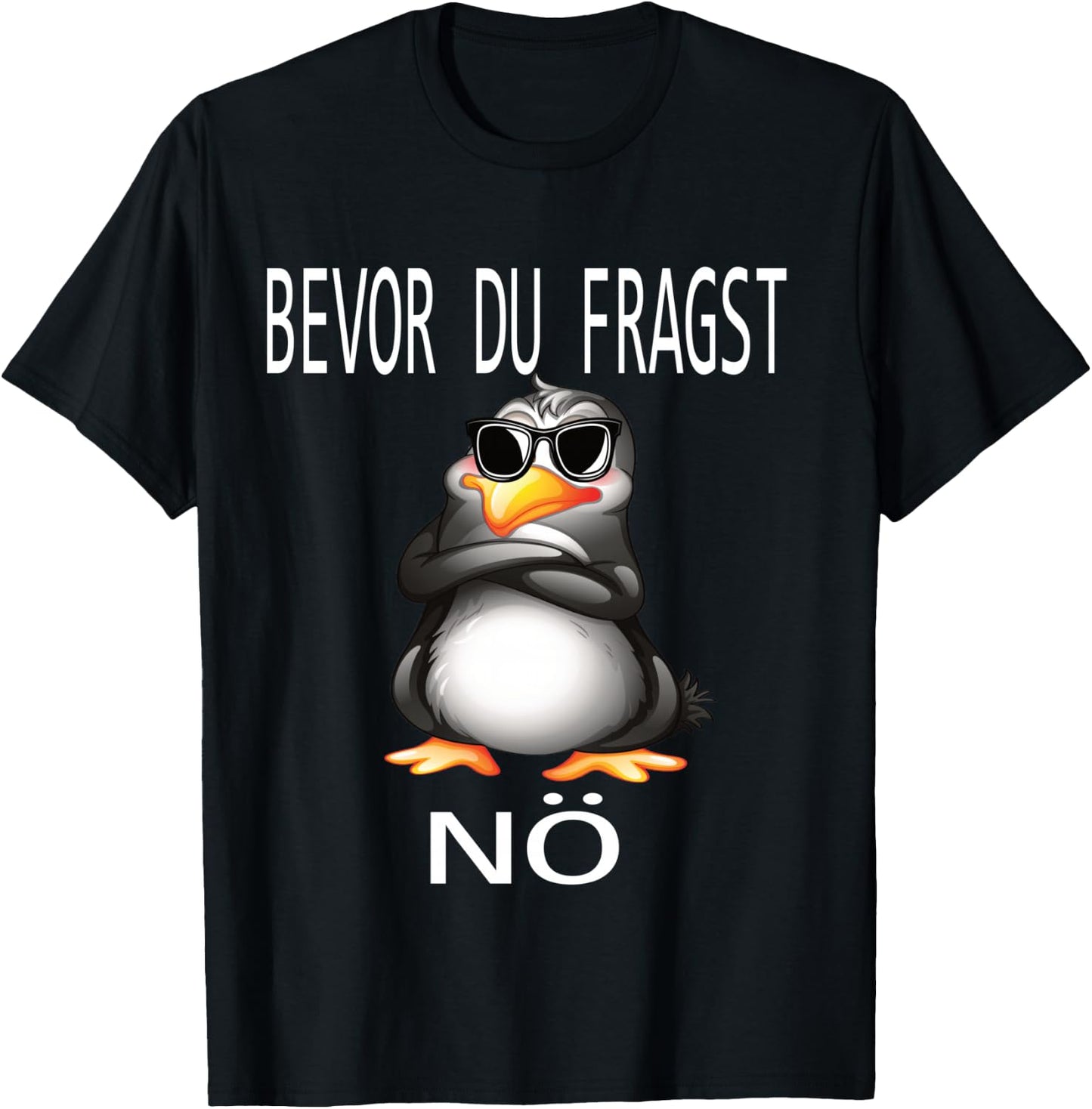Funny Design with Cute Penguin Shirt, black T-Shirt - T-Shirt | Black